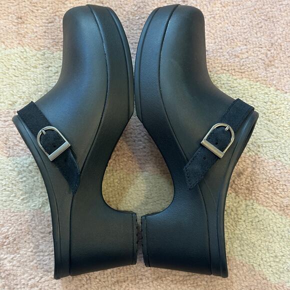 Crocs Sarah Mule Black Heeled Clog Comfort Slip-On Office Career Travel Commute - Picture 6 of 8